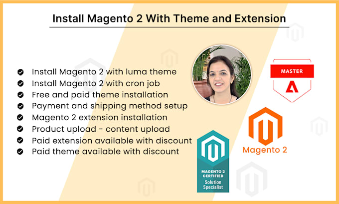 install magento 2 with theme and extension