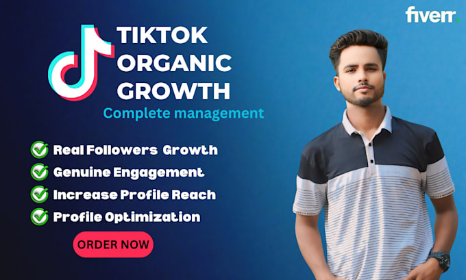 manage tiktok promotion and marketing for organic real follower growth