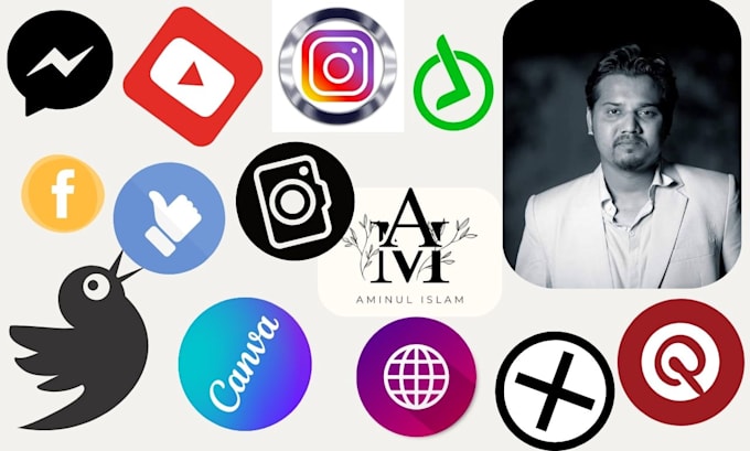 setup youtube and x channel with logo and banner
