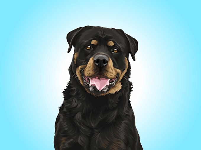 draw your pet into cartoon vector portrait