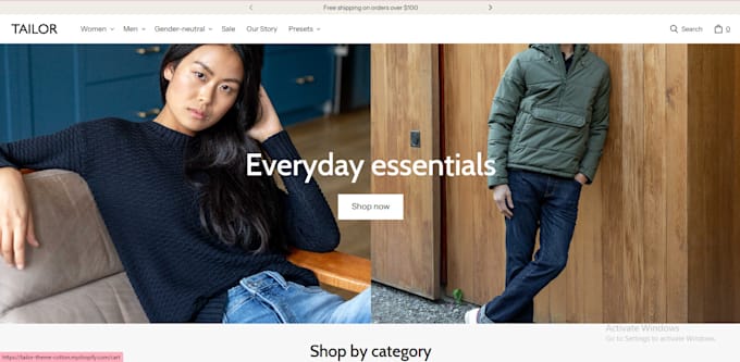 design modern clothing shopify dropshipping store streetwear fashion website
