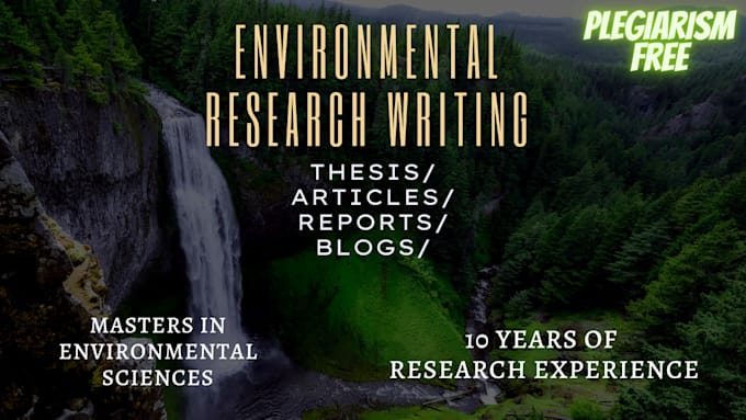 professionally write on environmental science and sustainability related topics