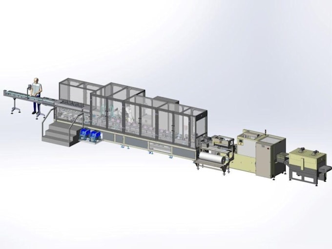 do 3d modeling for automated machines and manufacturing lines