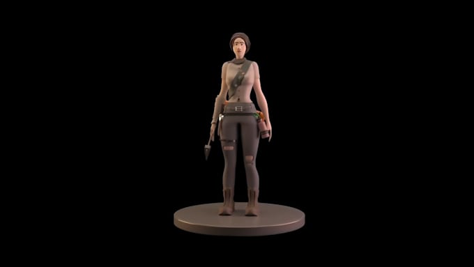 create 3d  character model, realistic character model, 3d game character model