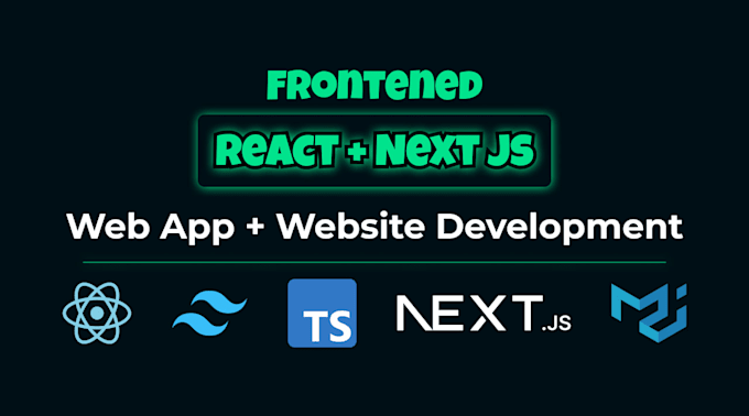 be your react js frontend developer with next js typescript and modern UI