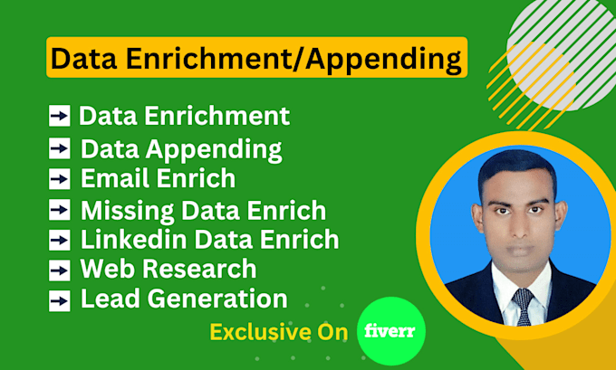 do data enrichment, data appending and lead research