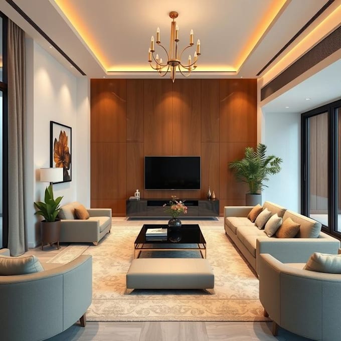 do reasonable 3d interior design rendering ,cgi and vfx home living room decor