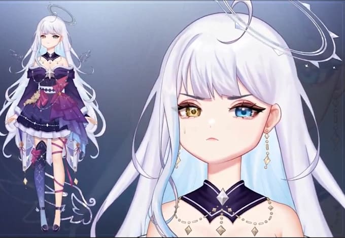 design live2d vtuber model 2d vtuber rigging and vtuber character vtuber commiss