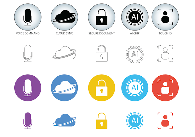 design modern and custom icons for websites, apps, and brand