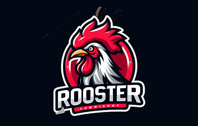 design eye catchy rooster mascot logo with super color