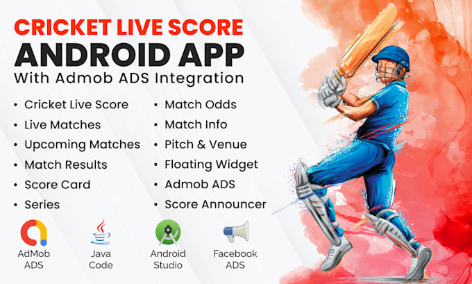 build live cricket score app with API and floating widget