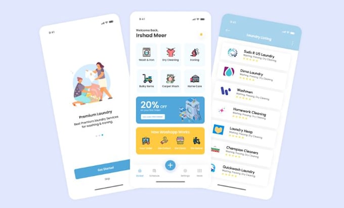 develop custom laundry app, dry cleaning app, home service app, handyman app