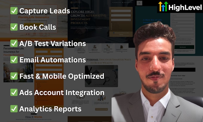 build high converting go high level funnels for leads, calls, webinars, bookings