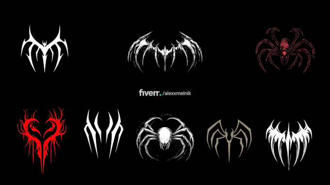 design gothic logo, goth, emo, punk