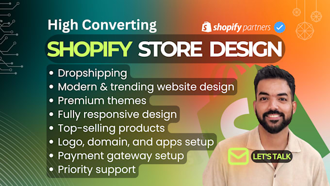 design a results driven, premium shopify website with a complete ecommerce setup