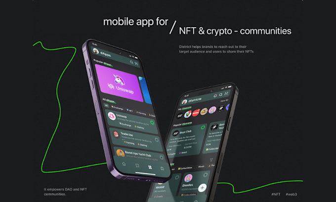 develop nft minting dapp, web3 dapp smart contract, nft landing page nft website
