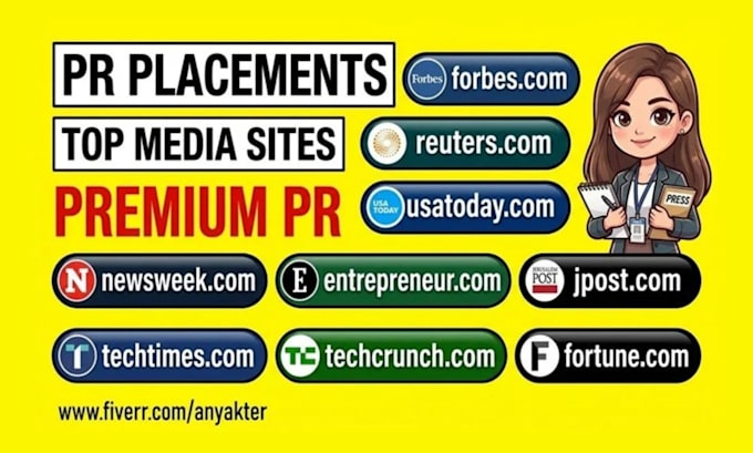 arrange premium pr guest post placements on top media sites