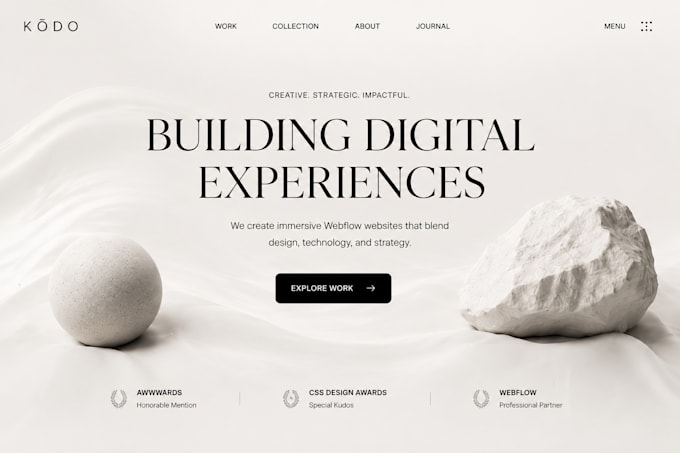 design premium 3d interactive animated webflow website and figma to webflow