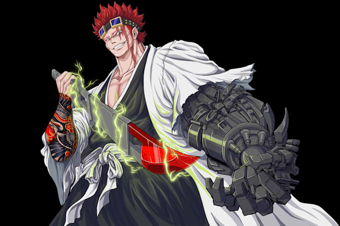 draw your character in bleach shonen battle style