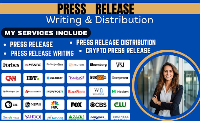 write press release, do press release distribution, public relations, submit PR