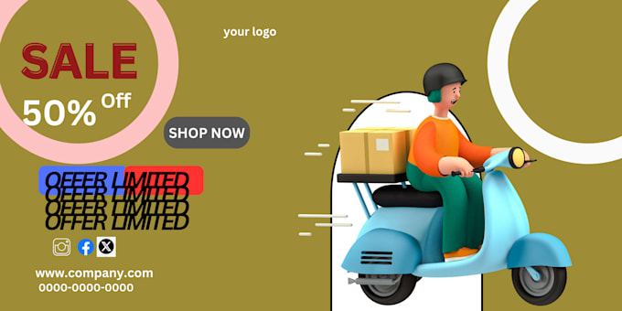 Animated gif banner and social media post by Rishabhdua500 | Fiverr