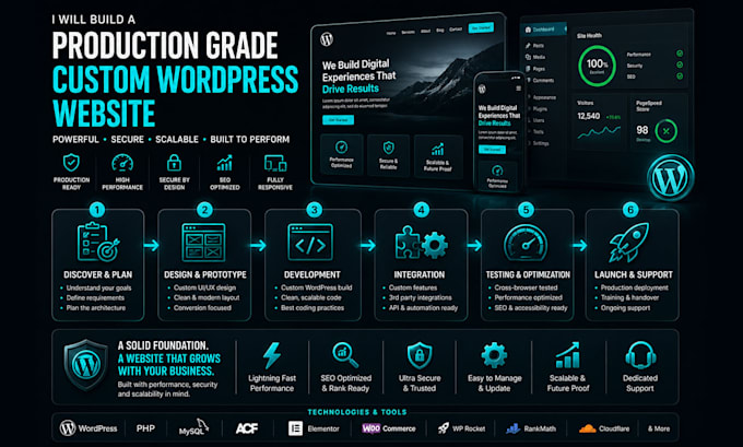 build a professional, fast and SEO ready wordpress website