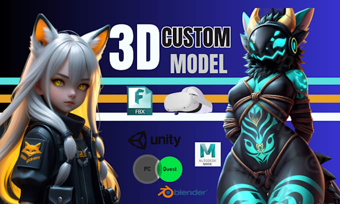 Optimize 3d custom vrchat avatar furry avatar vrc avatar nsfw for pc ...