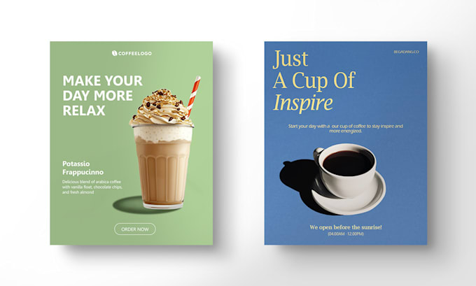 design a minimalist social media ads design