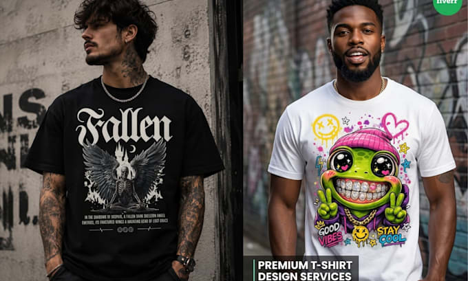 create premium typography and custom t shirt designs