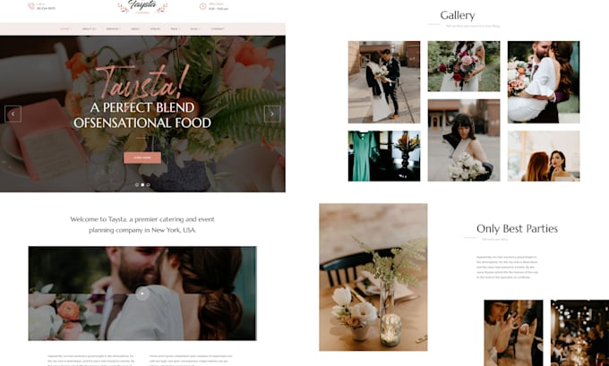 party rental website, photo booth website, event website