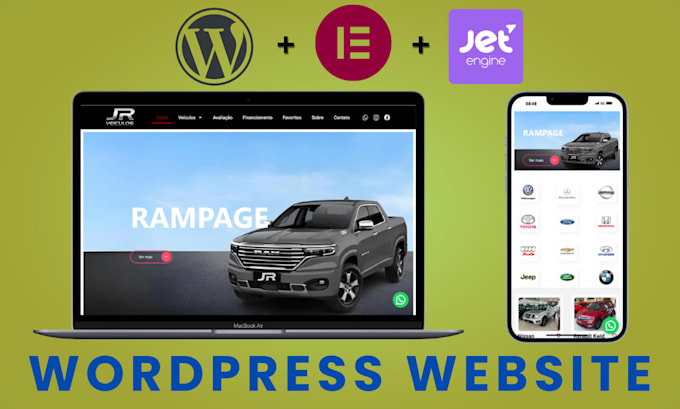 create a professional wordpress website for car dealerships