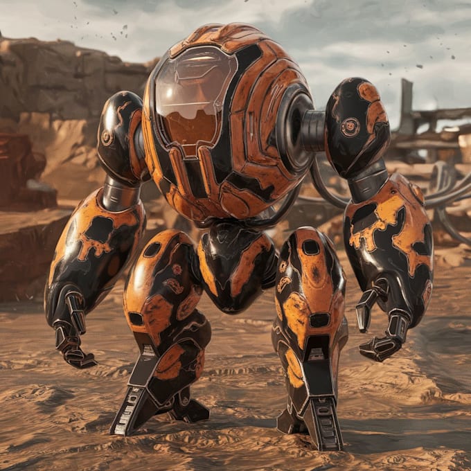 create futuristic cyberpunk style, mecha character