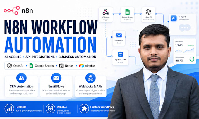 build n8n workflow, n8n automation, ai automation and n8n ai agent