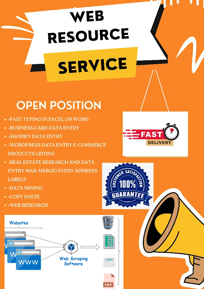 do data entry, web research, data scraping, excel data entry, pdf to excel