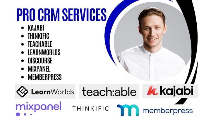 setup kajabi thinkific teachable learnworlds discourse mixpanel memberpress crm