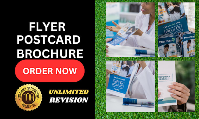 do professional flyer design, business flyer, brochure design postcard design
