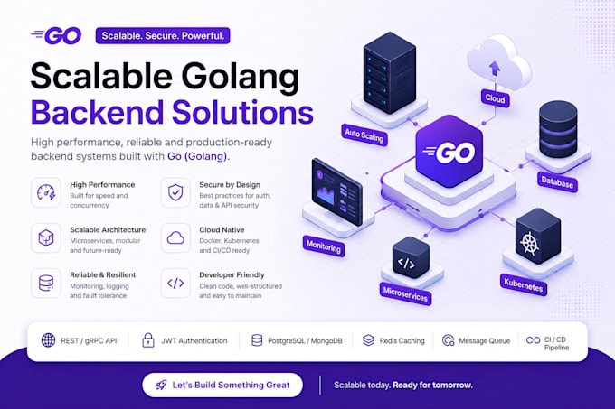 build scalable golang backend application for website