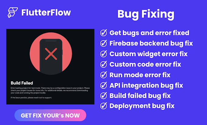 Fix bugs in your flutter flow app by Affanminhasdev | Fiverr