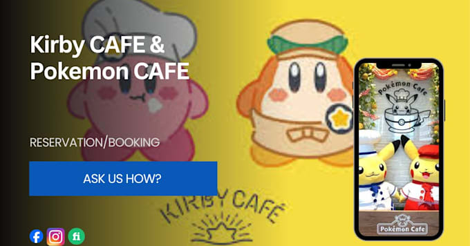 secure your kirby cafe or pokemon cafe reservation in japan