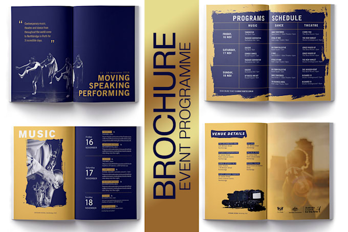 brochures, booklets, event programs and business flyers
