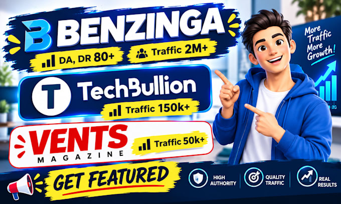 write publish your article on benzinga,com techbullion,com ventsmagazine,com