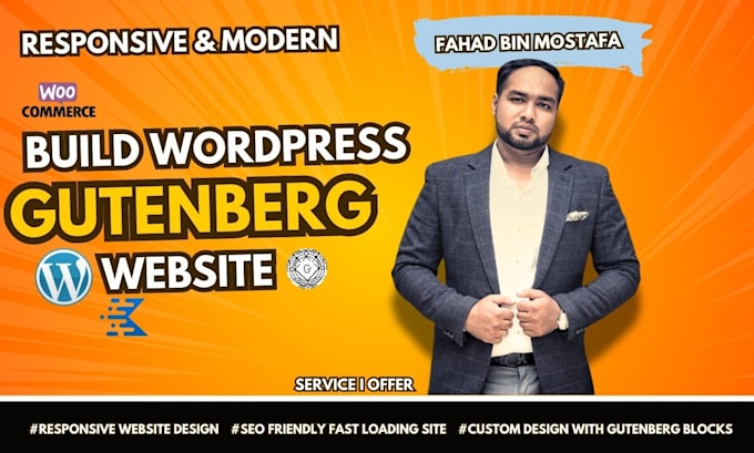build responsive wordpress blog website with gutenberg kadence blocks