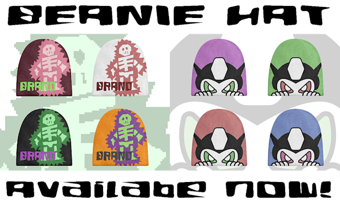 design a graphic for beanie hat