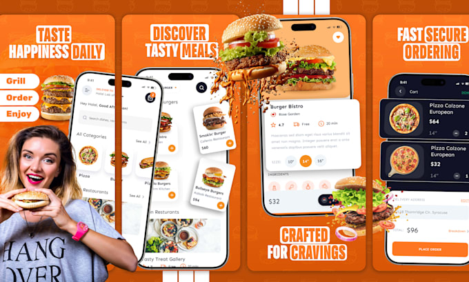 design app store screenshots, play store or app screenshot
