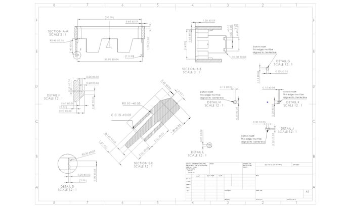 do technical drawing for manufacturing,  presentation