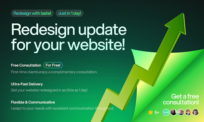 redesign your website, mockup, landing page in figma