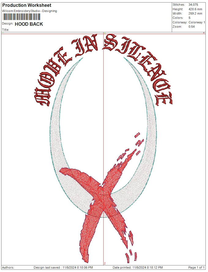 chenille embroidery digitization dst file logo