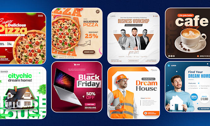 design social media posts, instagram post, facebook ads post, carousel design