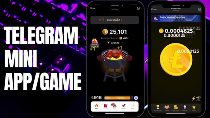 Create telegram mini app bot like tapswap or notcoin by Namoni1 | Fiverr