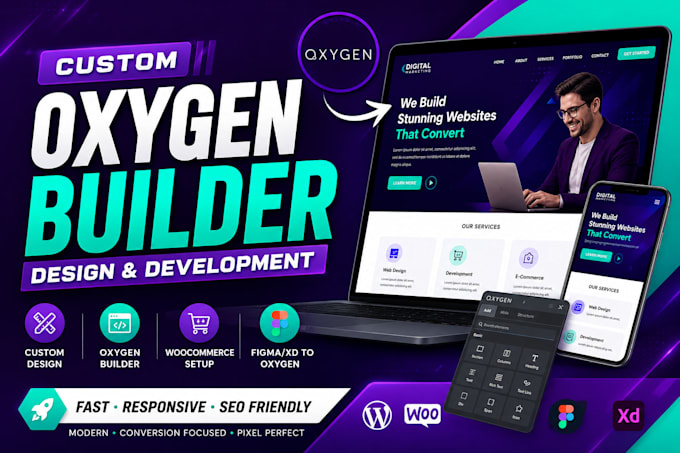 be your oxygen builder expert for oxygen wordpress website and portfolio